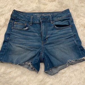 American Eagle Hi-Rise Shortie Jean Shorts
